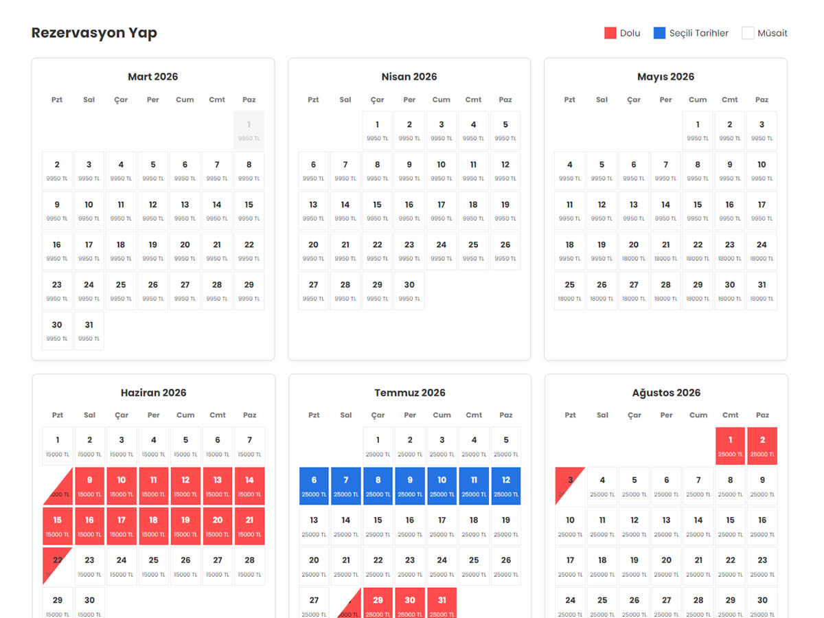 Bungalov Kiralama Yazılımı